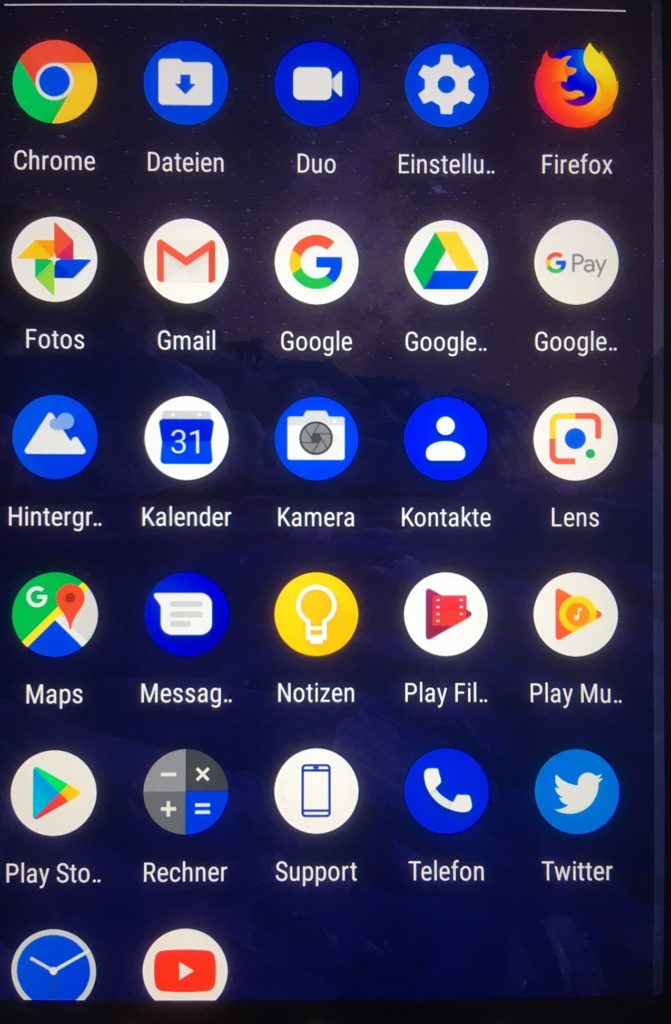 Android Startscreen